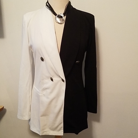New Long Sleeve Blazer Dress Jkt - Picture 4 of 5